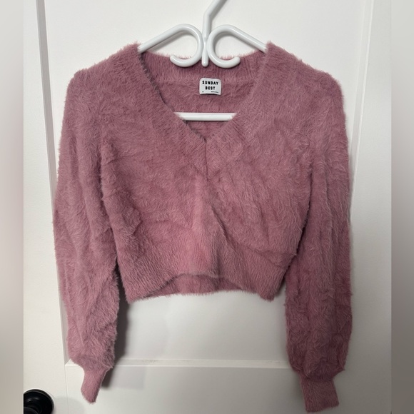 Aritzia Sweaters - Aritzia Sunday Best Mauve V-Neck Sweater